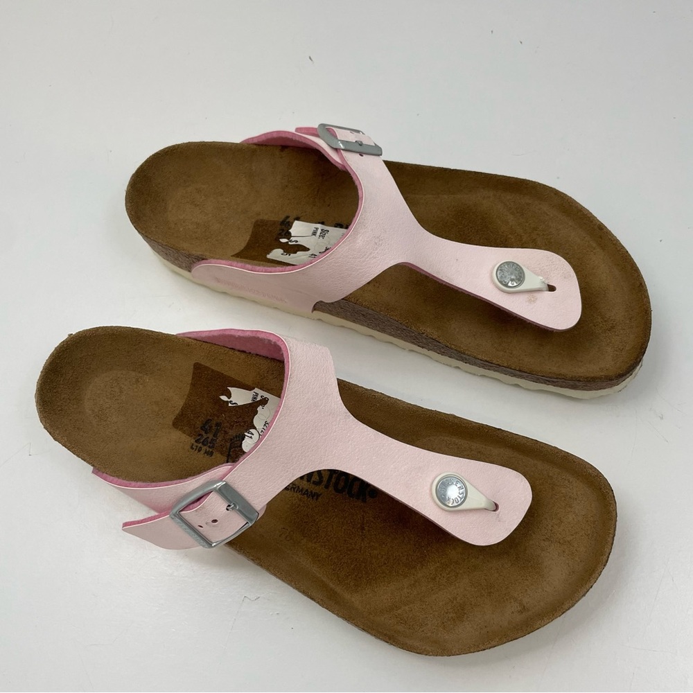 Birkenstock Gizeh Thong Comfort Sandal brushed light rose sz 41 Like new